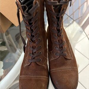Women's Brown Lace-Up Ankle Boots
